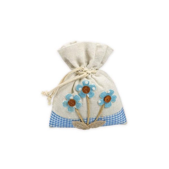 SACCHETTO CFIORI CELESTE